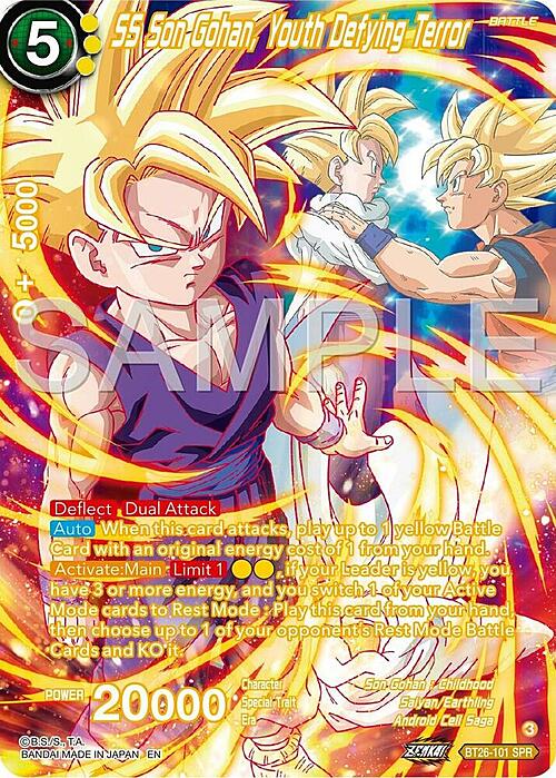 SS Son Gohan Youth Defying Terror Card Front