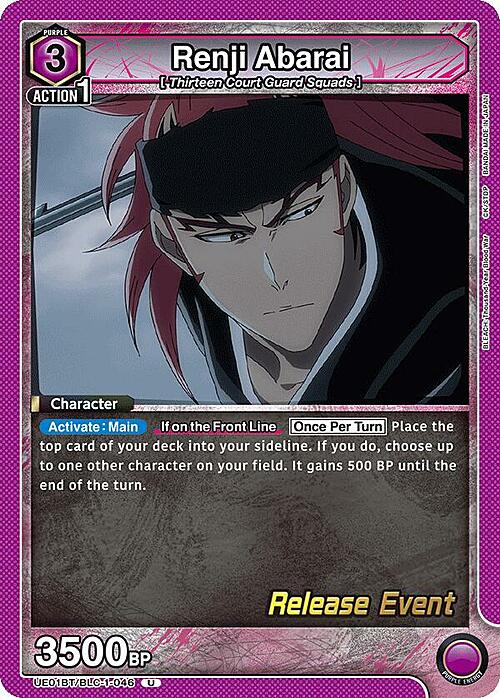 Renji Abarai Card Front