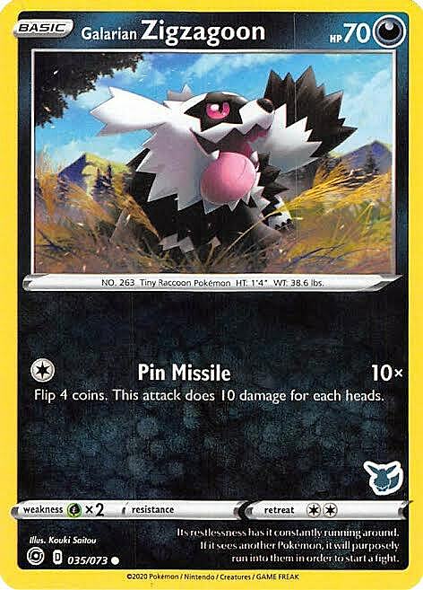 Galarian Zigzagoon Card Front