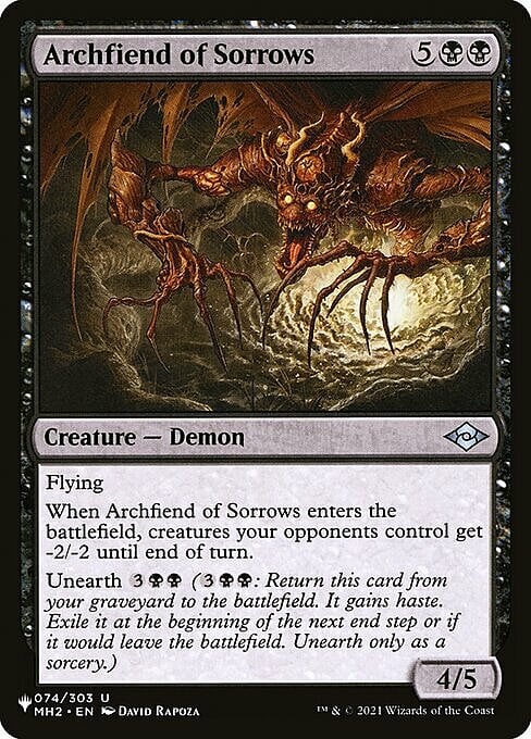 Archfiend of Sorrows Card Front