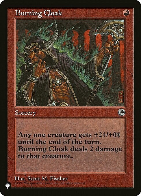 Burning Cloak Card Front