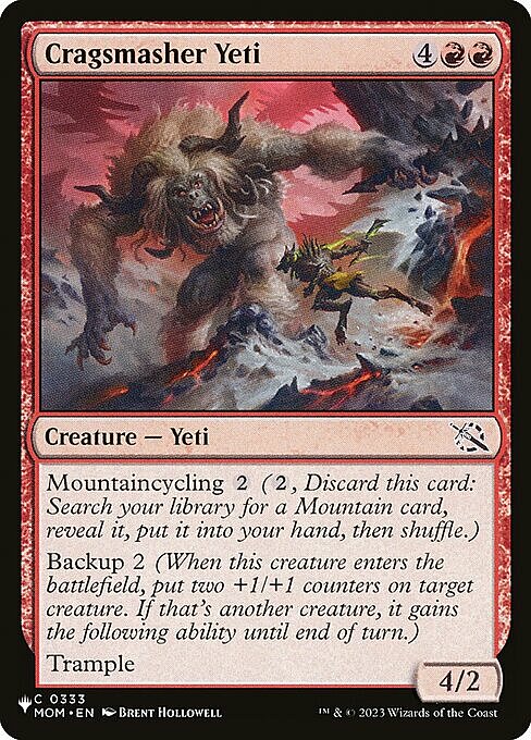 Cragsmasher Yeti Card Front