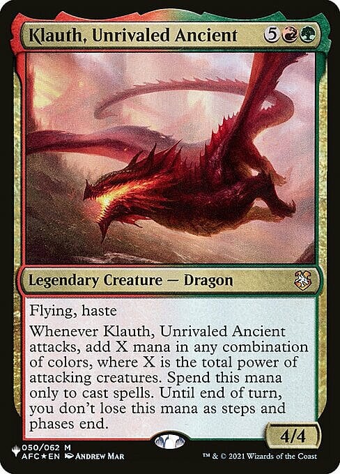 Klauth, Unrivaled Ancient Card Front