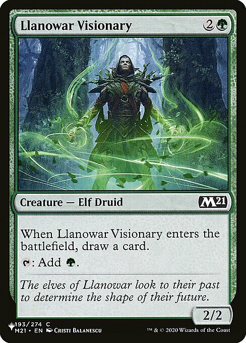 Llanowar Visionary Card Front