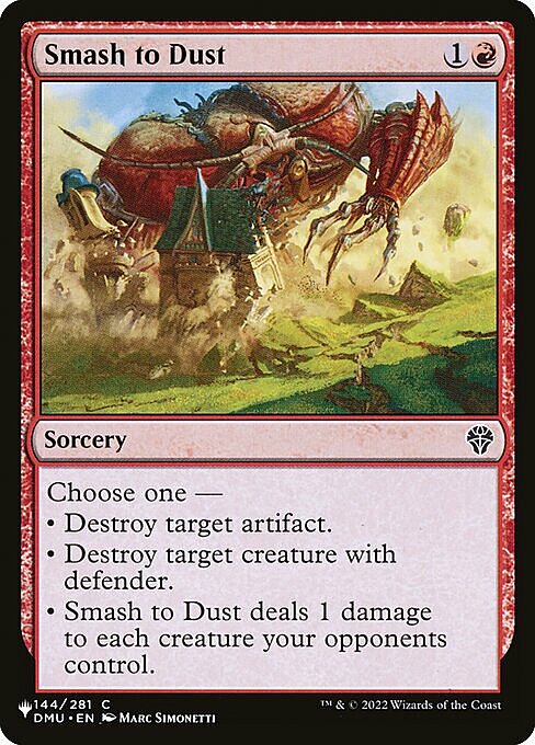 Smash to Dust Card Front