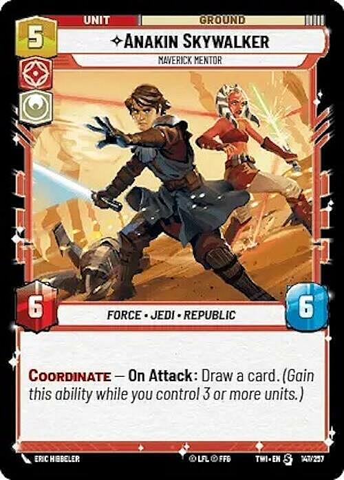 Anakin Skywalker - Maverick Mentor Card Front