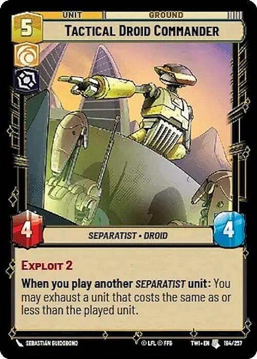 Tactical Droid Commander Card Front