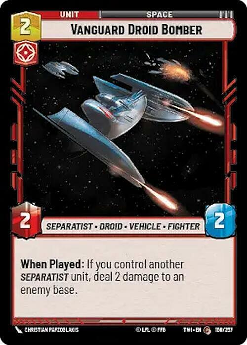 Vanguard Droid Bomber Card Front