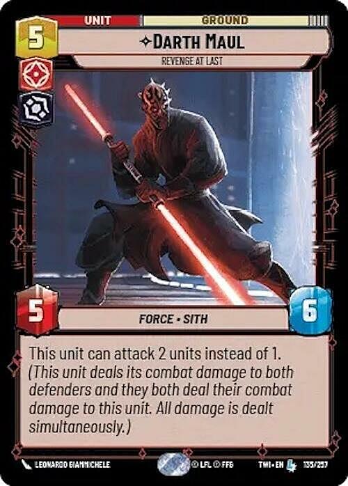 Darth Maul - Revenge at Last Card Front