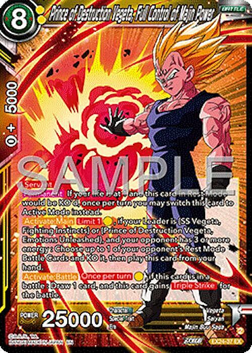 Prince of Destruction Vegeta, Full Control of Majin Power Card Front