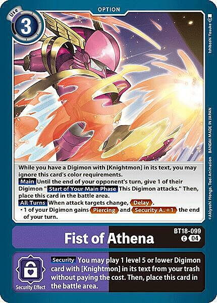 Fist of Athena Card Front