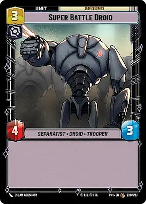 Super Battle Droid Card Front