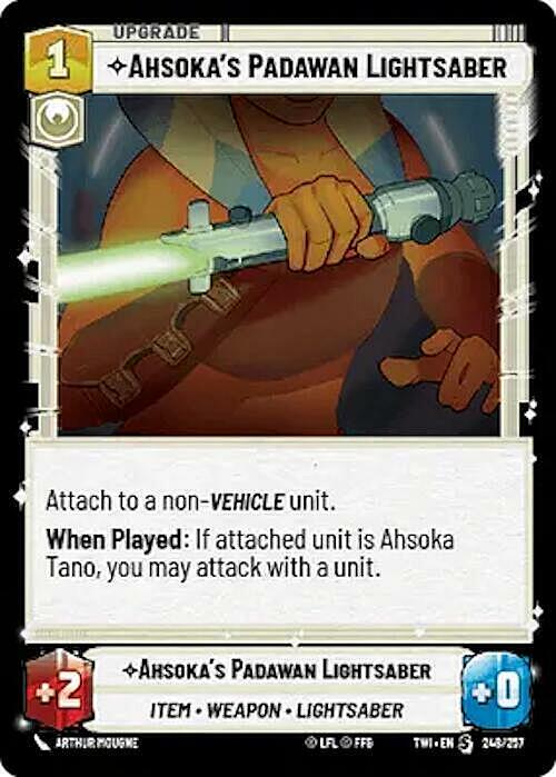 Ahsoka’s Padawan Lightsaber Card Front