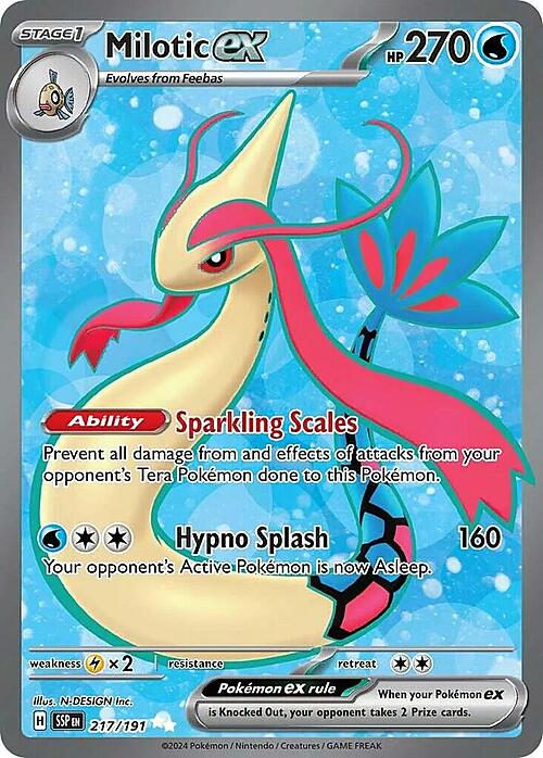 Milotic ex Card Front