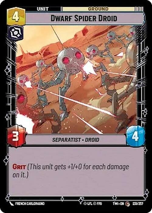 Dwarf Spider Droid Card Front