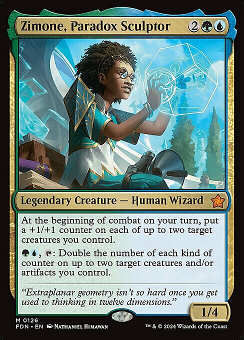 Zimone, Paradox Sculptor Card Front