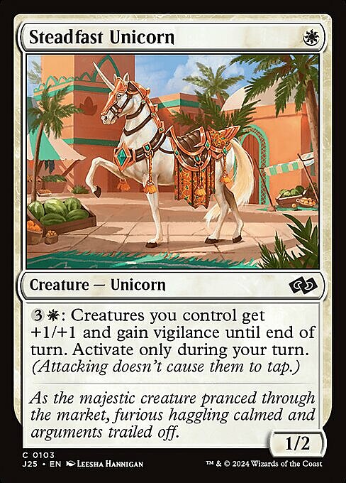 Steadfast Unicorn Card Front