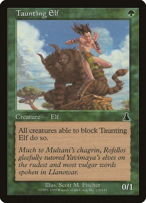 Taunting Elf Card Front