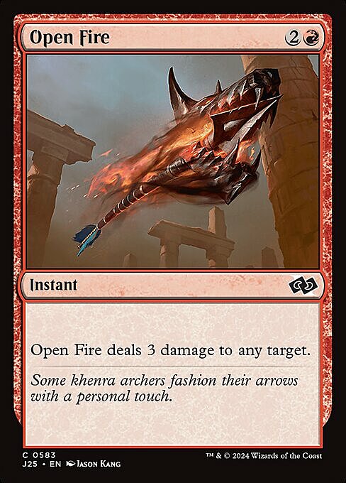 Open Fire Card Front