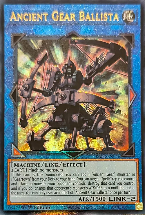 Ancient Gear Ballista Card Front