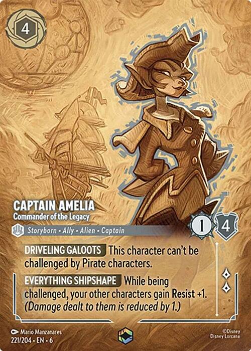 Captain Amelia - Commander of the Legacy Card Front