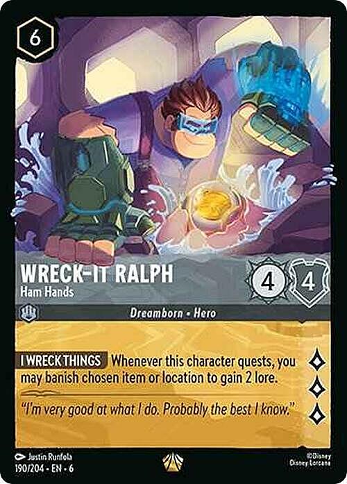 Wreck-It Ralph - Ham Hands Card Front