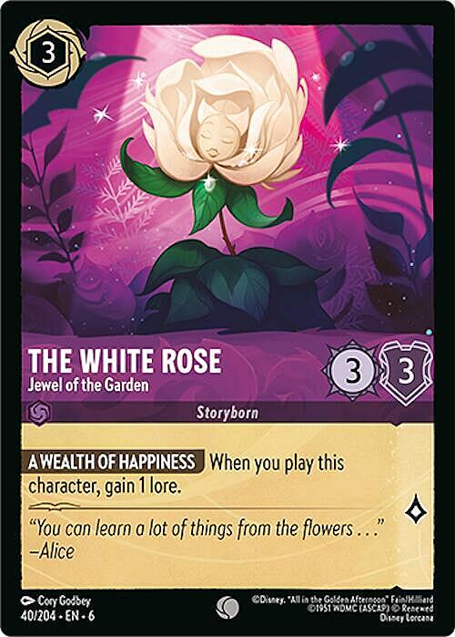 The White Rose - Jewel of the Garden Card Front