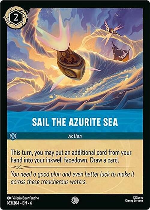 Sail the Azurite Sea Card Front