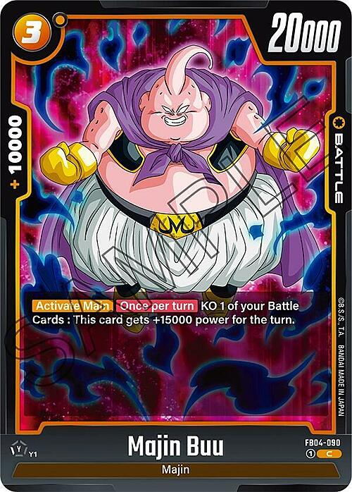 Majin Buu Card Front