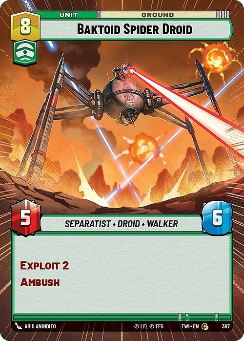 Baktoid Spider Droid Card Front