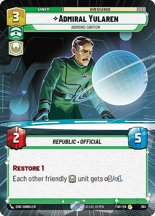 Admiral Yularen - Advising Caution Card Front