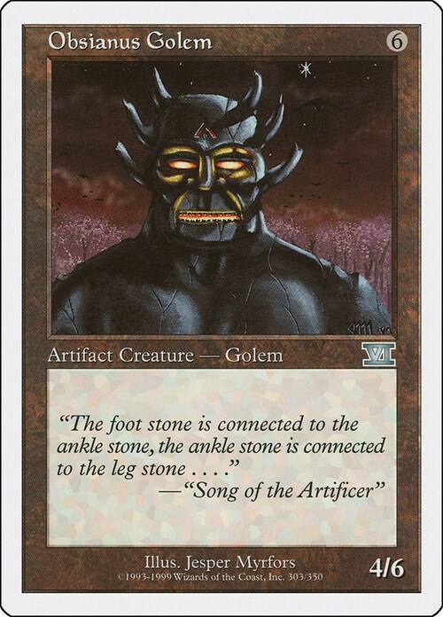 Obsianus Golem Card Front