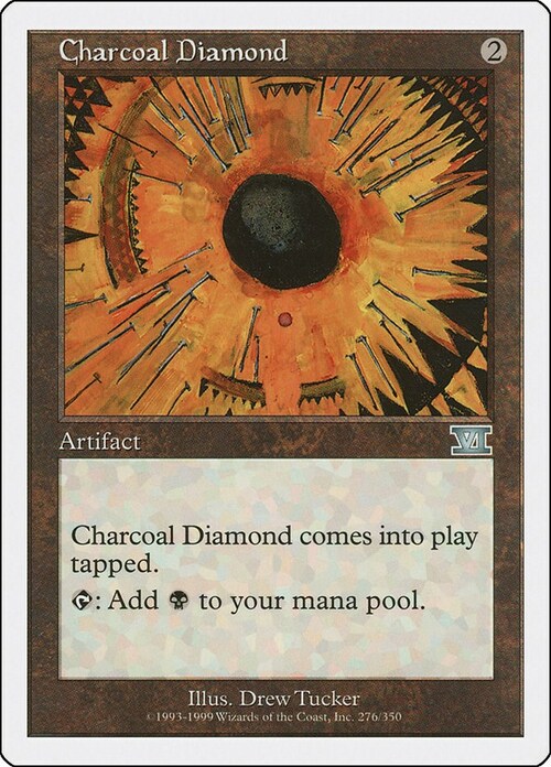 Charcoal Diamond Card Front