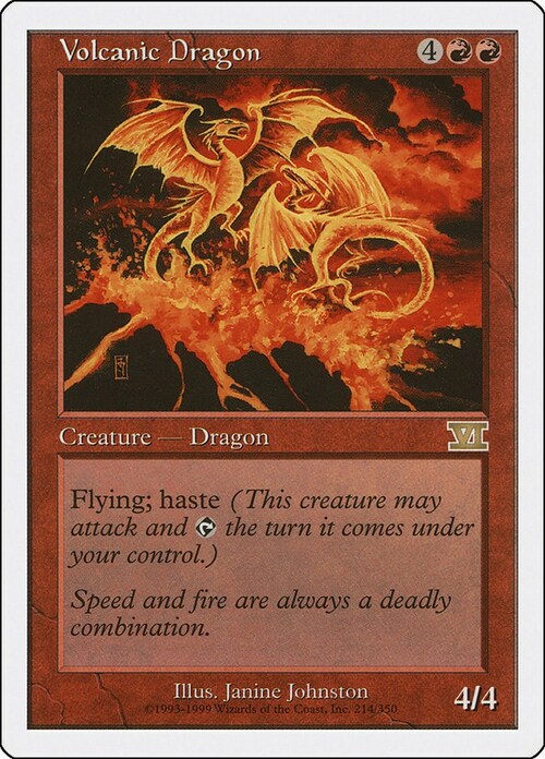 Volcanic Dragon Card Front