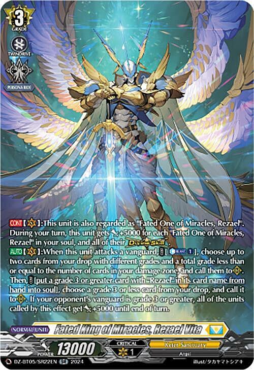 Fated King of Miracles, Rezael Vita Card Front