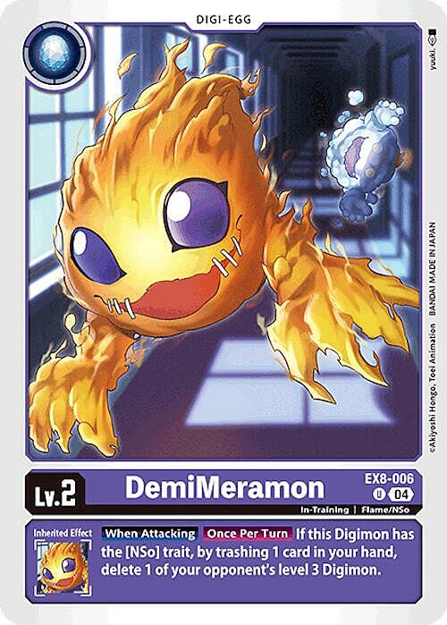 DemiMeramon Card Front