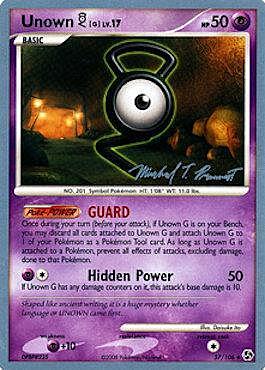 Unown [G] LV.17 Card Front