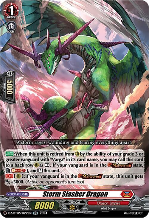 Storm Slasher Dragon Card Front