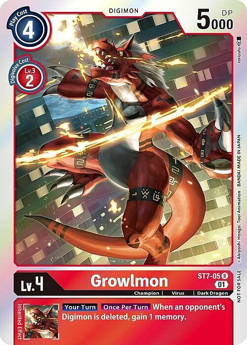 Growlmon Card Front