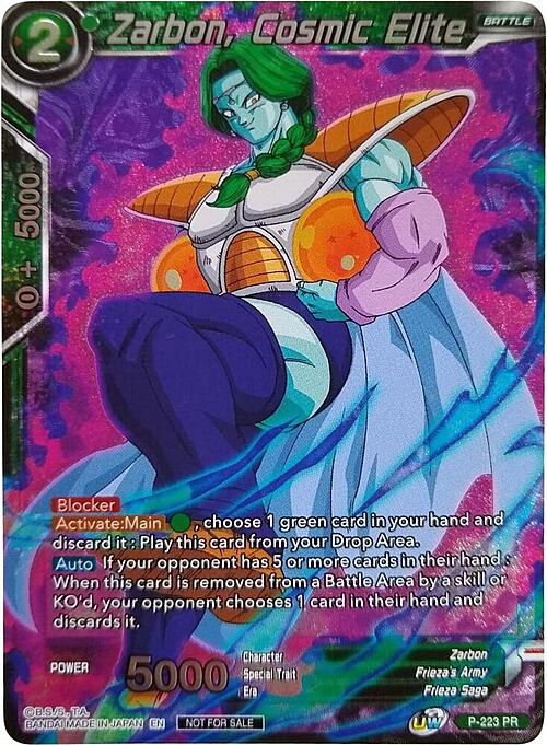 Zarbon, Cosmic Elite Card Front