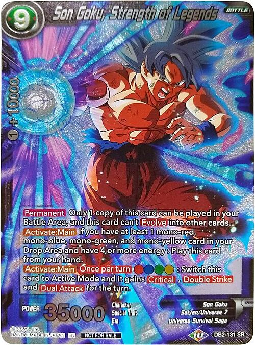 Son Goku, Strength of Legends Card Front