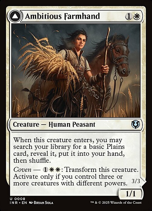 Ambitious Farmhand // Seasoned Cathar Card Front