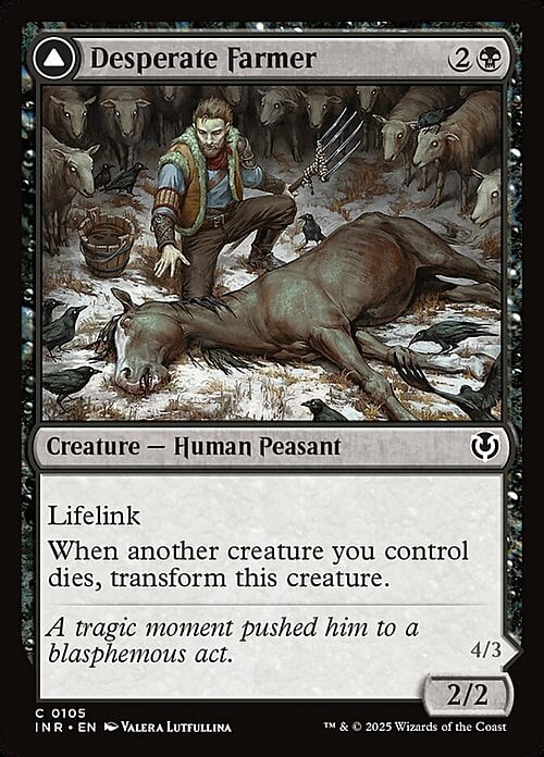 Desperate Farmer // Depraved Harvester Card Front