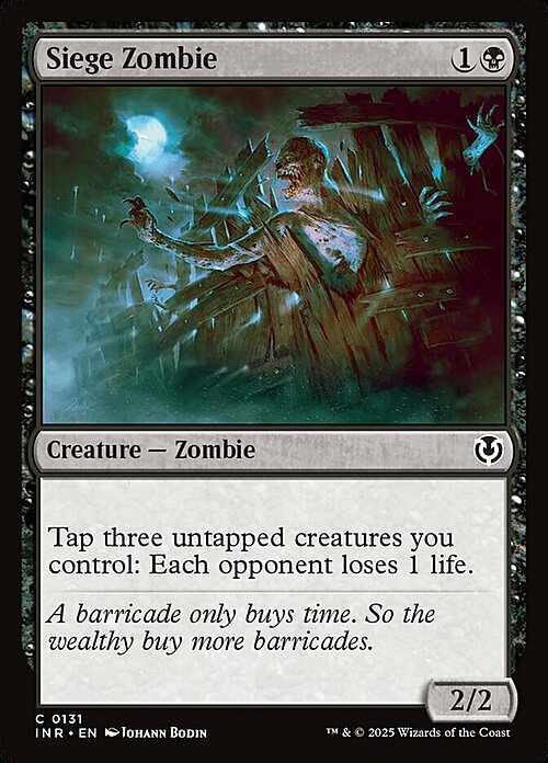 Siege Zombie Card Front