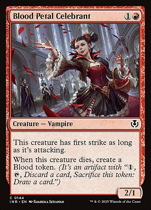 Blood Petal Celebrant Card Front