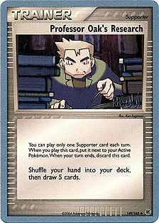 Professor Oak's Research Card Front