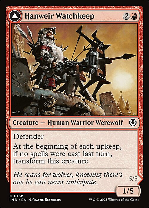 Hanweir Watchkeep // Bane of Hanweir Card Front