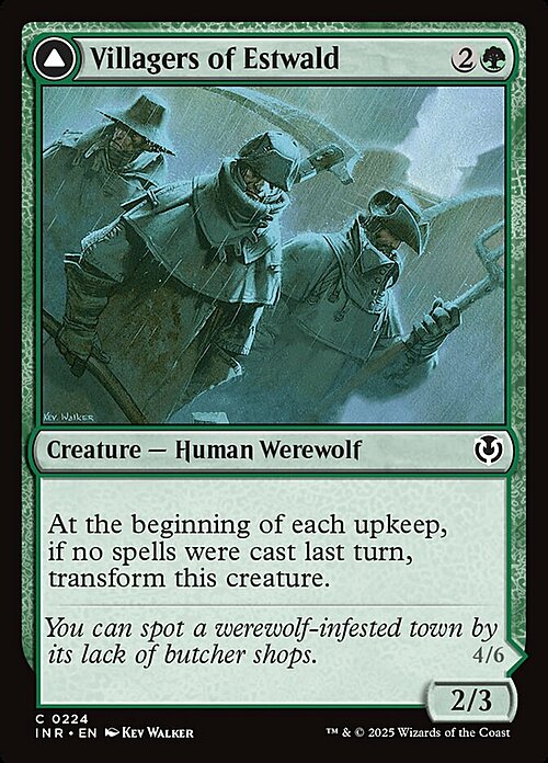 Villagers of Estwald // Howlpack of Estwald Card Front