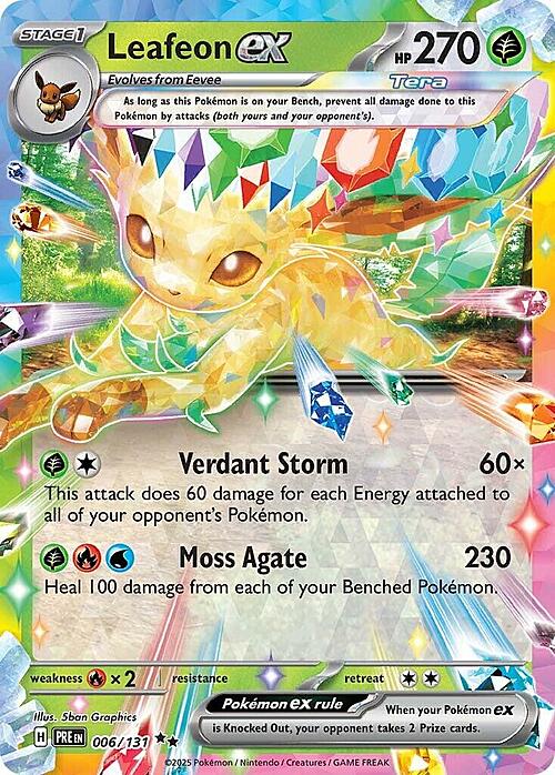 Leafeon ex Card Front