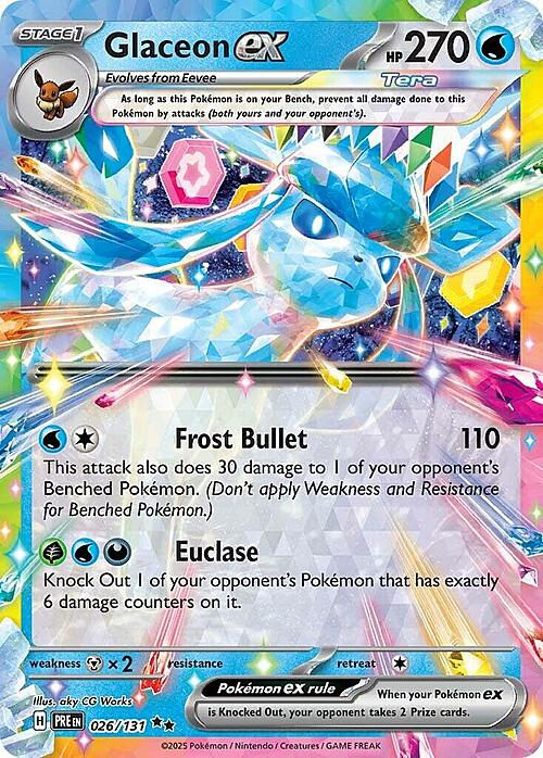 Glaceon ex Card Front